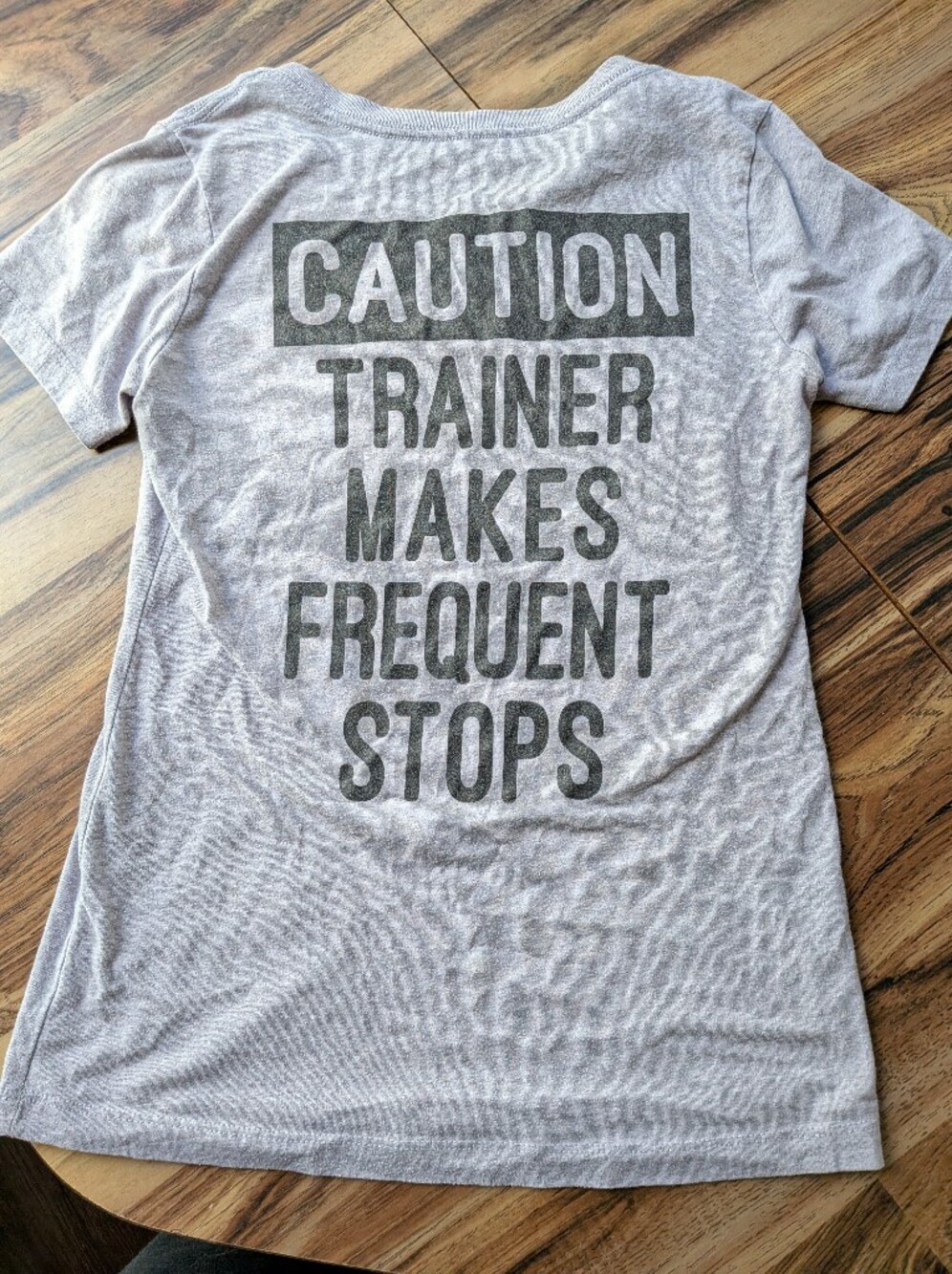 V Neck Pokemon Go Casual Tee - Caution Trainer Makes Frequent Stops